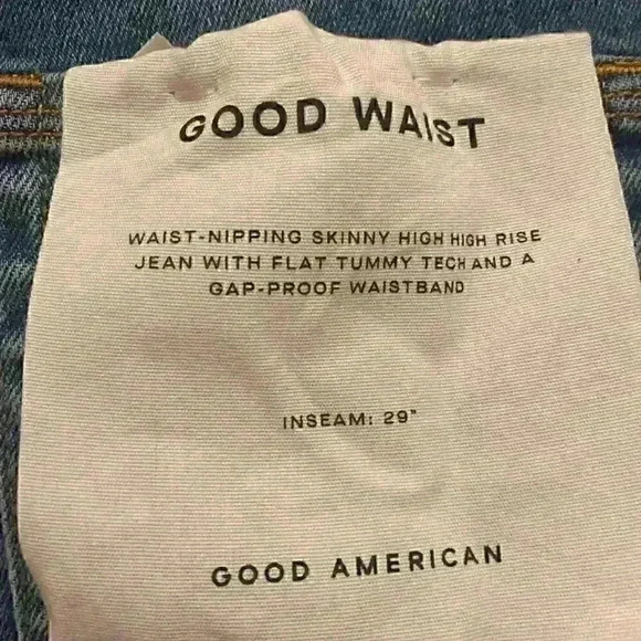 NWT GOOD AMERICAN good waist jeans in indigo144 MSRP $150 Sz 8/29 - Picture 3 of 8